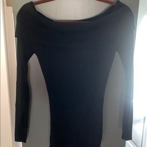 Black off the shoulder long sleeve